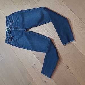 PAIGE Jeans Women's sz 27  Bombshell Mid Rise Skinny Leg Raw Hem Denim Jeans